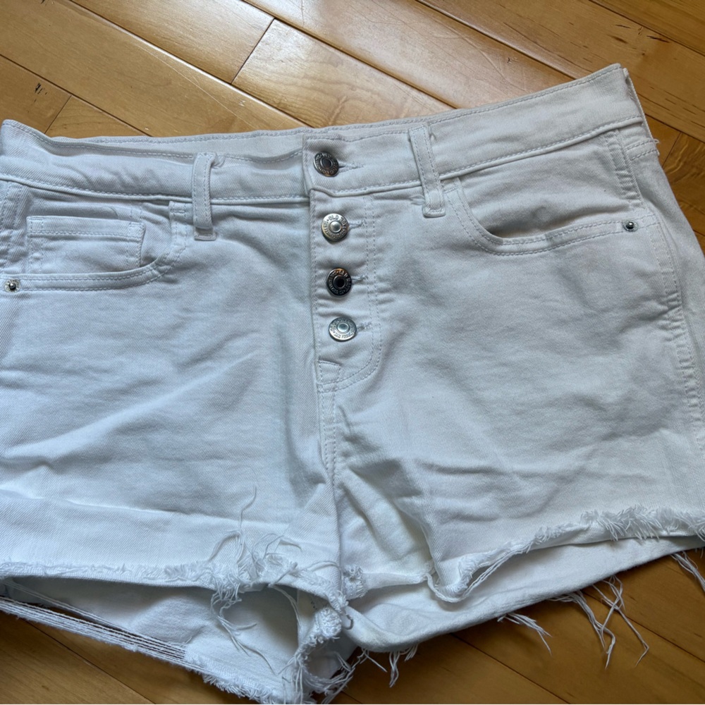 White Denim Women Shorts